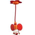 Suspensão ABELHA 1xE27 Alt.64xD.24cm laranja/vermelho