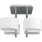 Plafond ALANDRA redondo 4xE14 C.40xL.40xAlt.31cm branco/níquel