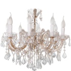 Candeeiro de tecto M.TERESA 8xE14 dourado (armação com cristais)