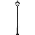 Farola EKTOR2500 1xE27 50W 3000K IP55 Al.306,5xD.48cm resina negra