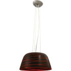 Suspensão LURDES 1xE27 Alt.Reg.xD.37cm vermelho/preto
