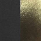 Tela PERCALINE 35 preta/METAOR dour. brilh. 140cm