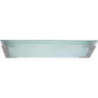 Plafond SIDERITA rectangular 2xG13 T8 60cm C.72xL.25xAlt.5cm níquel