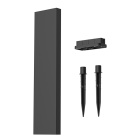 Coluna pilar p/aplique solar ARDENA C.11,4xL.5,6xAlt.51,3/64,4cm preto