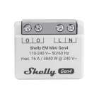 Shelly EM Mini Gen4 — Mini medidor de energía monofásico de 16A con Wi-Fi + Matter