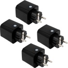 Shelly Plug M Gen3 Preto 4 unid. — Tomada Inteligente 13A 3000W com Medição Wi-Fi + Bluetooth