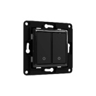 Shelly Wall Switch 2 Botões Preto — Corpo de Interruptor para Módulos Shelly Gen3