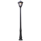 Farola SERGIO 1xE27 30W con pulsador CCT (2colores) IP55 L.33xAn.33xAl.237cm resina negra