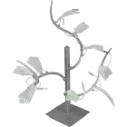 Candeeiro de mesa FOLHAS 9xG4 12V C.55xL.55xAlt.65cm cinzento