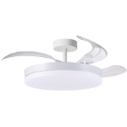 Ventoinha de tecto APOLO branca, 3 palas retráteis, 72W LED 3000|4000|6000K, Alt.30/35xD.108/50cm