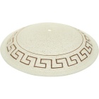Vidro TRENTO redondo dourado, com furo central D.30xAlt.6cm para plafond