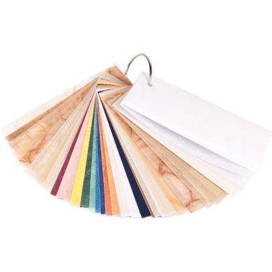 Telas em PVC contracolada com folha de imitação de Pergaminho de várias cores