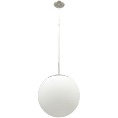 Suspensão GLOBAL 1xE27 Alt.Reg.xD.20cm níquel/branco