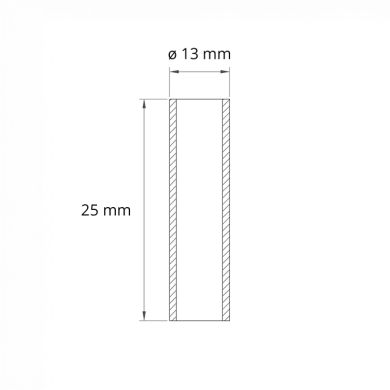 Tubo de hierro 2,5xD.1,3cm (en bruto) (estampado)