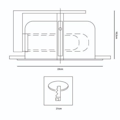 Downlight ZEUS 2xE27 L.26xW.23xH.1xD.23cm White