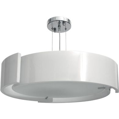 Pendant Light OSLO 8xE27 H.Reg.xD.93cm White/Chrome