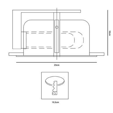 Downlight Empotrable PERLA 2xE27D.23cm Niquel