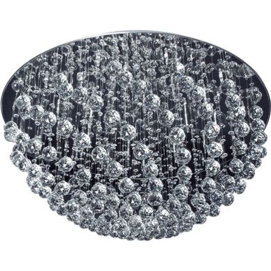 Plafond HERMINIA 24xG4 12V H.30xD.65cm Chrome