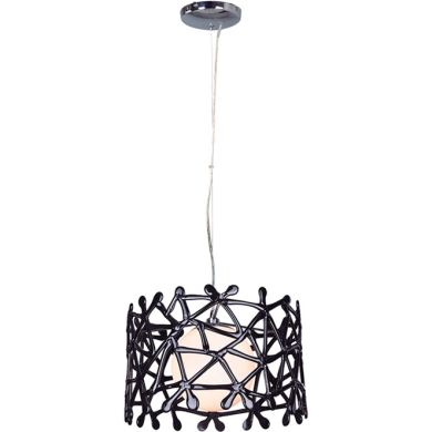 Suspensão OLINDA 1xE27 Alt.Reg.xD.40cm Preto