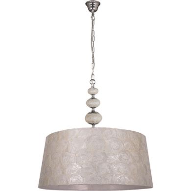Pendant Light NACAR 1xE27 H.Reg.xD.45cm Pearl-Shell/Chrome