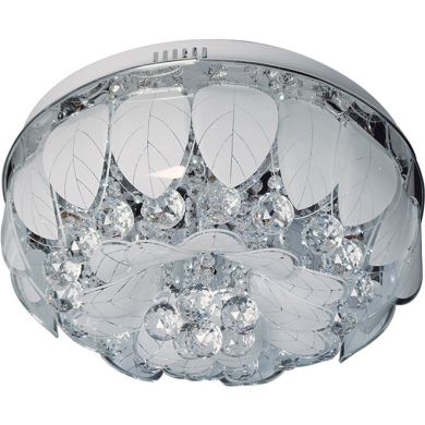 Plafond GLORIA 8xE14+78x0.2W LED Alt.30xD.48cm cromado