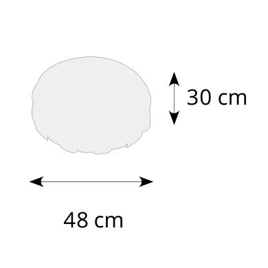 Plafond GLORIA 8xE14+78x0.2W LED Alt.30xD.48cm cromado