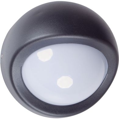 Aplique EUFRATES IP44 1xE27 L.12xD.19cm alumínio + policarbonato (PC) preto