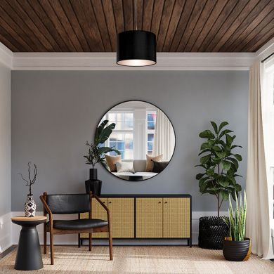 Plafond NICOLE 4xE27 Alt.18xD.50cm castanho