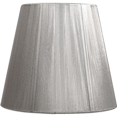 Lampshade INDIRA round & conic in threads with fitting E27 H.14xD.25cm Silver