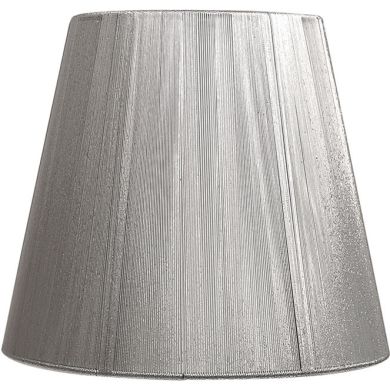 Abat-jour INDIRA redondo cónico de fios com encaixe E27 Alt.24xD.40cm Prata