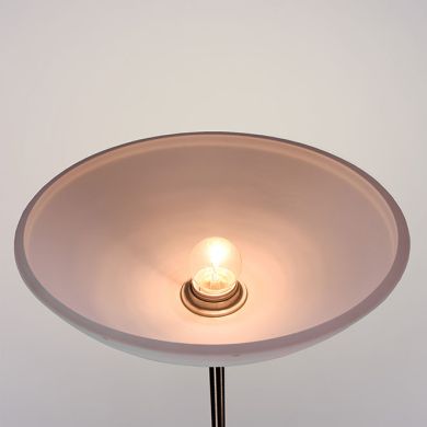 Lámpara de Pie MILANO 1xE27 + 1xE14 A.178xD.30cm cuero