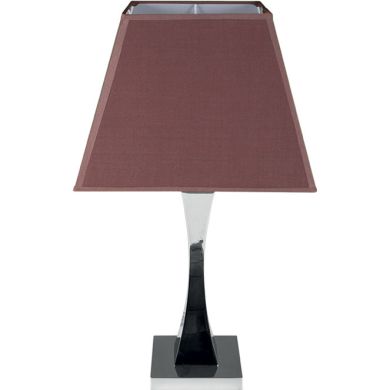 Table Lamp CORINNE 1xE27 L.33xW.33xH.65cm Brown/Chrome