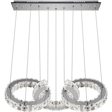 Pendant Light ARGON 1x66W LED 5280lm 3000K L.63,5xW.30xH.Reg.cm Transparent