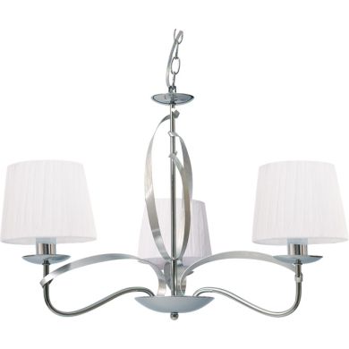 Ceiling Lamp DETROIT 3xE14 H.Reg.xD.60cm Chrome/White