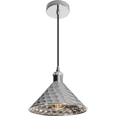Suspensão MAXIM 1xE27 Alt.Reg.xD.24cm prata