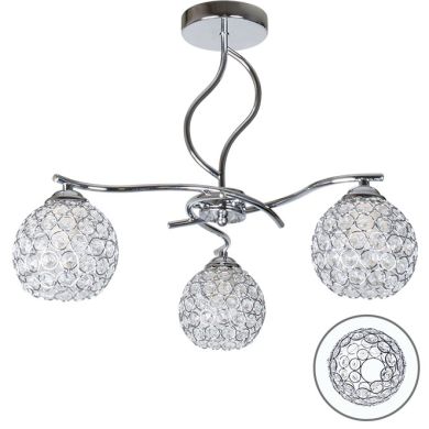 Ceiling Lamp Balbina 3xE14 H.39xD.45cm Chrome