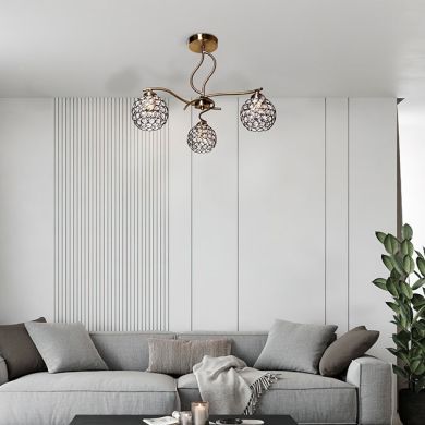 Ceiling Lamp Balbina 3xE14 H.39xD.45cm Chrome