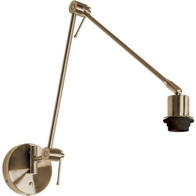 Wall Lamp HAIA articulated arm without lampshade 1xE27 L.13xW.94xH.Reg.cm Antique Brass