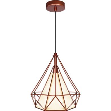 Suspensão NEVADA 1xE27 Alt.Reg.xD.28cm cobre