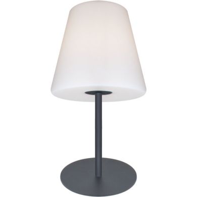 Sobremesa BELADONA IP44 1xE27 Al.53xD.23cm Blanco/Antracita