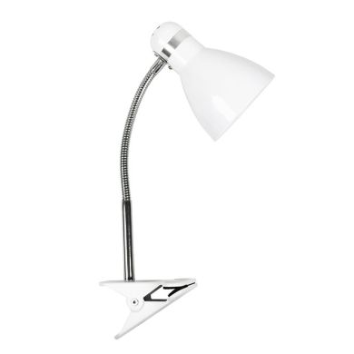 Flexo serie SICION 1xE27 con clip en blanco A.40xD.10,5cm