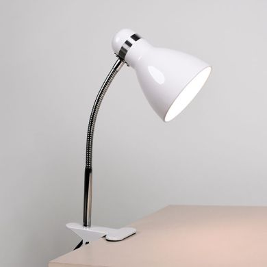 Flexo serie SICION 1xE27 con clip en blanco A.40xD.10,5cm