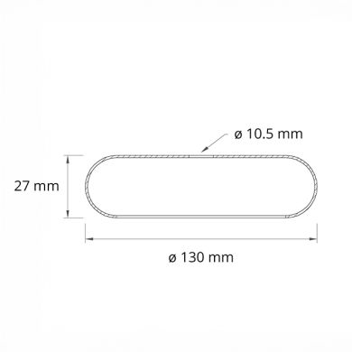 Base para candeeiro de mesa Alt.2,7xD.10cm furo central, em ferro (BS100X27)