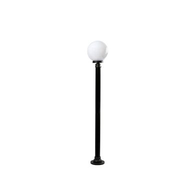 Farola AMBIENTE IP44 1xE27 Al.160xD.25cm Negro/Blanco