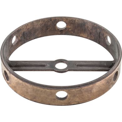 Borde de caja Al.2,2xP.11cm con 6 agujeros laterales, en zamak oxidado