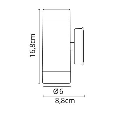 Wall lamp TUELA 2xGU10 max7W IP44 black