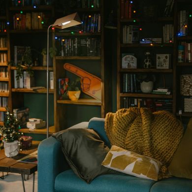 Floor Lamp SPACE round 1xE27 L.25xW.34,5xH.Reg.cm Antique Brass