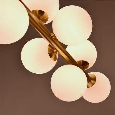 Candeeiro de tecto ANALU 16xG9 C.110xL.35xAlt.80cm dourado/branco