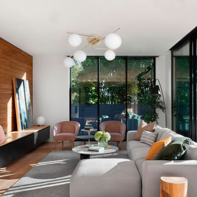 Plafond ANALU 5xG9 L.79xW.49xH.17cm Gold/White