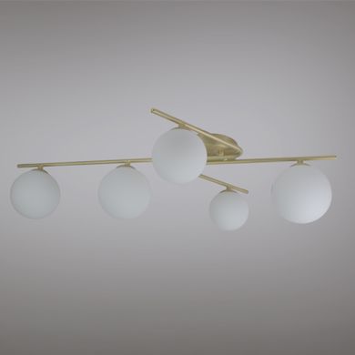 Plafón ANALU 5xG9 L.79xAn.49xAl.17cm Oro/Blanco